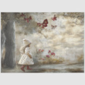 デクページカスタム童話ストーリーブック小さな女の子 薄葉紙 (正面)