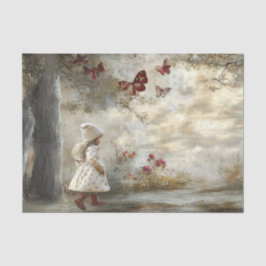 デクページカスタム童話ストーリーブック小さな女の子 薄葉紙