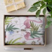 デクページガーリーグリッターボホフラミンゴティッシュペーパー 薄葉紙 (ギフト)