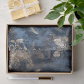 デクページゴシック様式のスケルトンのアート〔雄ジカの〕枝角 薄葉紙 (ギフト)