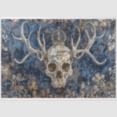 デクページゴシック様式のスケルトンのアート〔雄ジカの〕枝角 薄葉紙 (正面)