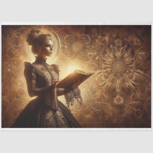 デクページティッシュペーパーゴシックビクトリアンレディ 薄葉紙 (正面)