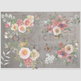 デクページティッシュペーパーゴシックフローラデザイン 薄葉紙