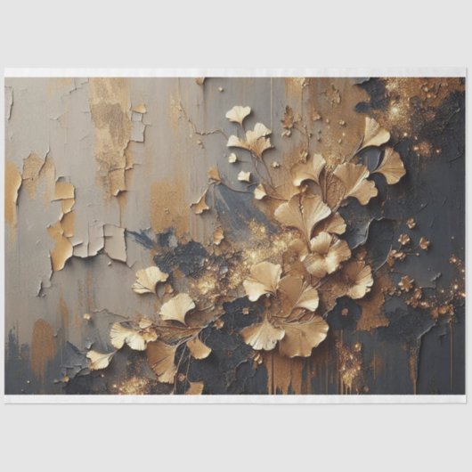 デクページティッシュペーパージンコ葉ーズ動植物相 薄葉紙 (正面)