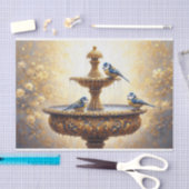 デクページティッシュペーパーフランスのガーデン・バード 薄葉紙 (クラフト)