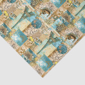 デクページティッシュペーパーヴィンテージブルーパリ 薄葉紙 (詳細)