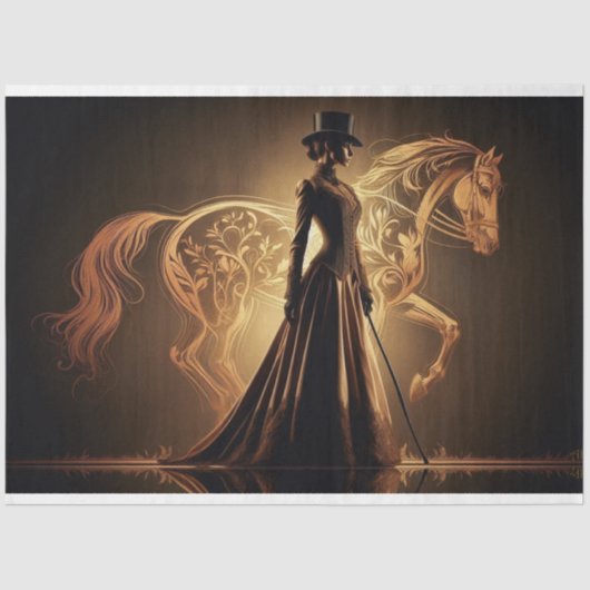 デクページティッシュペーパー馬術ビクトリアン系 薄葉紙 (正面)