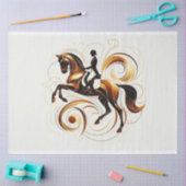 デクページティッシュペーパー馬馬馬馬術デザイン 薄葉紙 (クラフト)