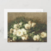 デクページフローラ花花ティッシュペーパー ポストカード (正面/裏面)