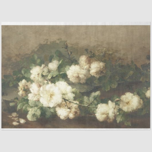 デクページフローラ花花ティッシュペーパー 薄葉紙 (正面)