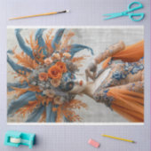 デクページポートレートのマルディグラスクイーン 薄葉紙 (クラフト)