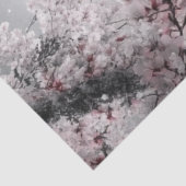 デクページ山富士とさくらんぼの花と湖 薄葉紙 (詳細)