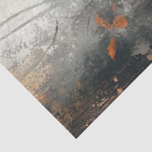 デクページ抽象芸術絵を描キツネの秋の森 薄葉紙 (詳細)