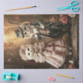 デクページ擬人化ネコヴィンテージ服 薄葉紙 (クラフト)