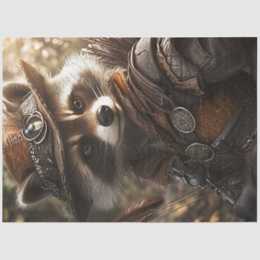 デクページ擬人化ラクーンロビンフード 薄葉紙 (正面)