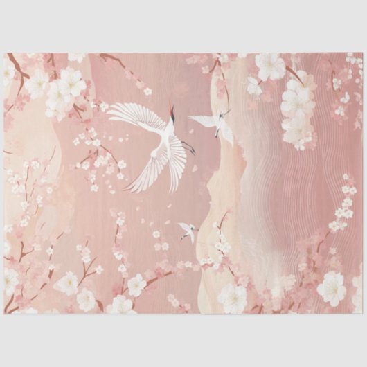 デクページ日本の春景観景品 薄葉紙 (正面)