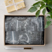 デクページ未来的な銀の反射お洒落車 薄葉紙 (ギフト)