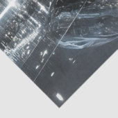 デクページ未来的な銀の反射お洒落車 薄葉紙 (詳細)