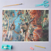 デクページ海威厳のあるウミガメ 薄葉紙 (クラフト)