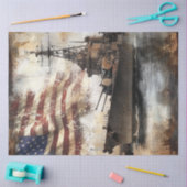 デクページ軍艦USA軍隊愛国主義 薄葉紙 (クラフト)