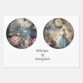 デクページ12インチラウンドファンタジーランドワンダーランド ラッピングペーパーシート (正面3)