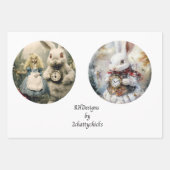 デクページ12インチラウンドファンタジーランドワンダーランド ラッピングペーパーシート (正面2)