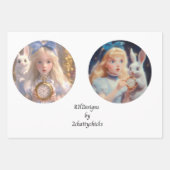 デクページ12インチラウンドファンタジーランドワンダーランド ラッピングペーパーシート (正面)