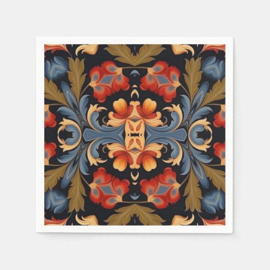 デクページ43フォークアーインスパイアト スタンダードカクテルナプキン (正面)