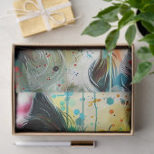 デクページ(ばちゃばちゃ)跳ねる絵を描オストラリア羊飼い 薄葉紙 (ギフト)