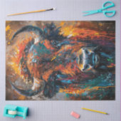 デクペ鮮やかージンオイル塗装 薄葉紙 (クラフト)