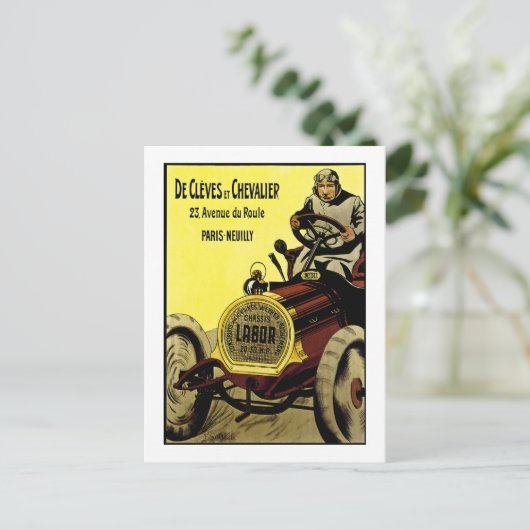 デクレベスエシュバリエ – ヴィンテージフランスの広告 ポストカード (スタンド正面)
