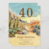 デクンプレニャノスデシエルトヴィンテージフィエスタ40アニョ 招待状 (正面/裏面)