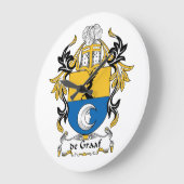 デグラフ家紋 ラージ壁時計 (傾斜)