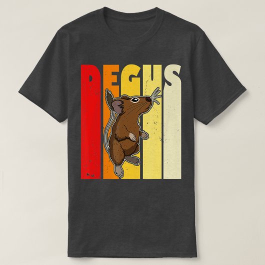 デグ齧歯動物ペットかわいいことわざ低木ラットdegus 5 tシャツ (デザイン正面)