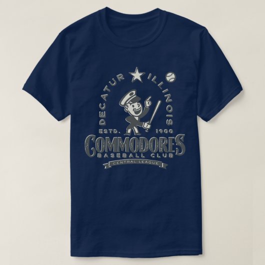 デケーターイリノイ州 Commodores Tシャツ (デザイン正面)