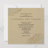 デコアートクリームハート結婚式招待状 招待状 (裏面)