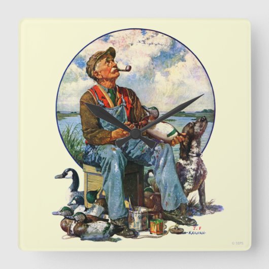 デコイ スクエア壁時計 (正面)