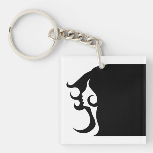 デコウーマンモダンアクリルキーチェーン キーホルダー (正面)