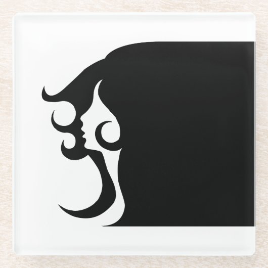 デコウーマンモダンコースター ガラスコースター (正面)