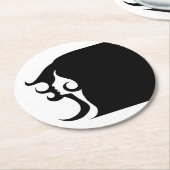 デコウーマンモダン紙コースター ラウンドペーパーコースター (アングル)