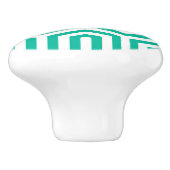 デコエジプトのモチーフ – ターコイズと白 セラミックノブ (側面)