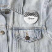 デコエレガントグレイ卒業ボタン 缶バッジ (インサイチュ)