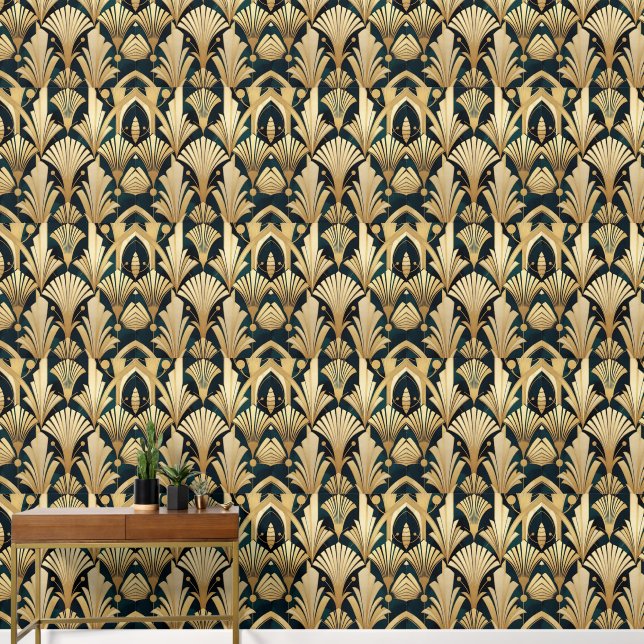 デコエレガントダイヤモンド壁紙 – 幾何学的アート 壁紙 (廊下)