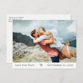 デコエレガントフローリッシュ写真デートを保存 案内ポストカード (正面/裏面)