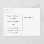 デコエレガントフローリッシュ写真デートを保存 案内ポストカード (裏面)