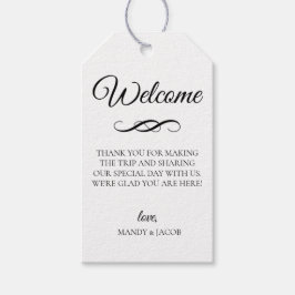 デコエレガントフローリッシュ結婚ズ歓迎バッグ ギフトタグ