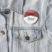 デコエレガントレッド卒業ボタン 缶バッジ (インサイチュ)