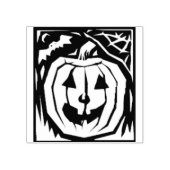 デコカボチャのシルエットアートスタンプ ラバースタンプ (インプリント)