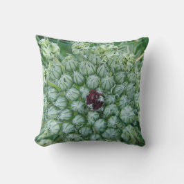 デコギッセンヴァイスグリューネワイルドブリュッテンmit roter Mitte クッション