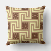 デコギリシャ語鍵、タン、ブラウン、イエロー アウトドアクッション (裏面)